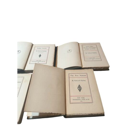 Soldiers Three - Rudyard Kipling - First edition, first  Soldier Stories LOT of 5 Books Rudyard Kipling